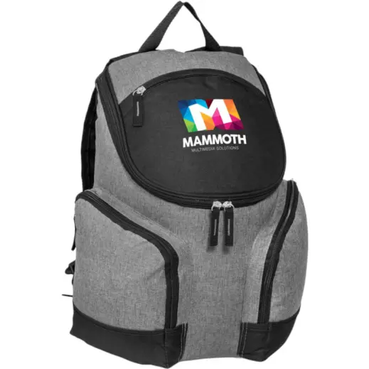 Icon 16-Can Backpack Cooler Grey Black Branded